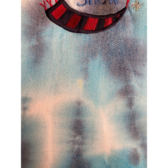 90s Christmas Sweatshirt Frosty the Snowman Tie Dye Vintage 1990s Size Large/XL - Picture 4 of 5